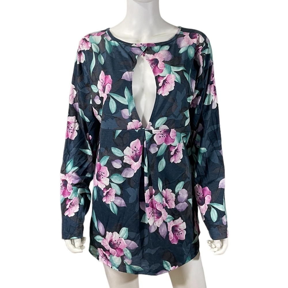 Ideology Keyhole Back Long Sleeve Top Size XXL - Picture 2 of 9